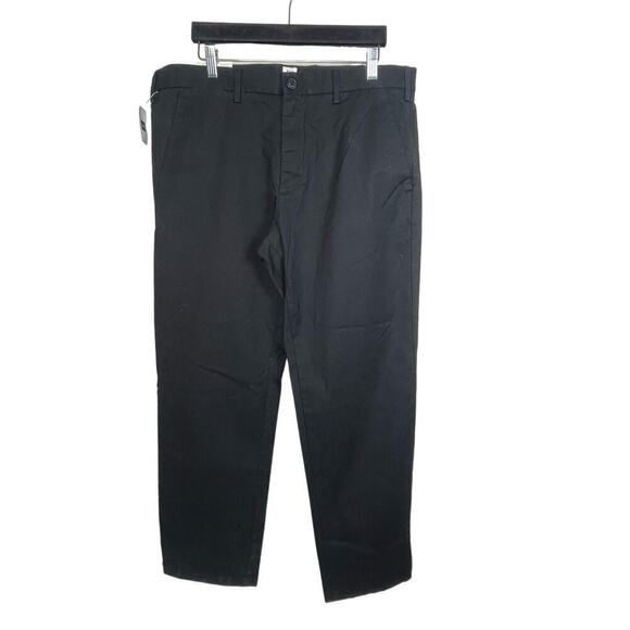 NWT Gap Straight Pants Black Men's 36x32 Mid-Rise Straight Leg Stretch - Picture 1 of 9